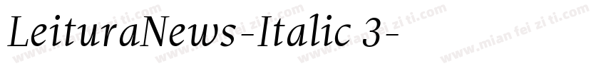 LeituraNews-Italic 3字体转换